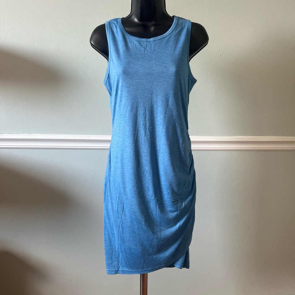 Chic Sleeveless Blue Mini Dress